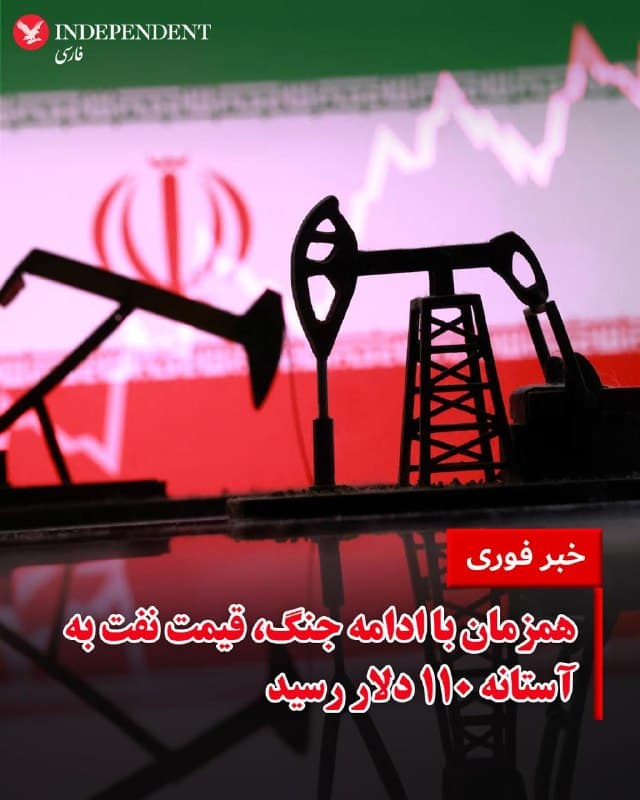 ♦️قیمت هر بشکه نفت خام برنت دریای شمال، ظهر جمعه هفتم اسفندماه در بازارهای اروپایی تا مرز ۱۱۰ دلار پیش رفت.
قیمت نفت یک روز پیش از این و در پی ابراز امیدواری مجدد دونالد ترامپ به احتمال پایان قریبالوقوع جنگ، کاهش یافته بود اما روز جمعه روند افزایشی خود را در بازارهای آسیایی و اروپایی از سر گرفت.
 این افزایش قیمت همزمان با ادامه حملات موشکی و پهپادی جمهوری اسلامی به کشورهای حاشیه خلیج فارس، اعلام سپاه پاسداران بر بسته بودن عملی تنگه هرمز و انصراف سه کشتی باری برای عبور از خلیج فارس و گذر به دریای عمان روی میدهد.
🇸🇦  Indypersian

🤖 @VahidOOnLine