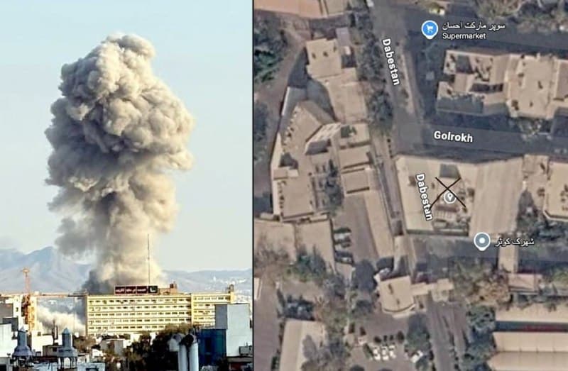 📝 «درود این ساختمون ته خیابون دبستان سیدخندان رو زدن ساعت پنج چهارشنبه ۱۲ فروردین»

📡 انفجار انتهای خیابون دبستان در تاریخ ۱۲ فروردین که گفتن نبش کوچه گلرخ هست، ساختمون بنیاد تعاون ستاد کل نیروهای مسلح بوده.

@mamlekate 🐣 مملکته