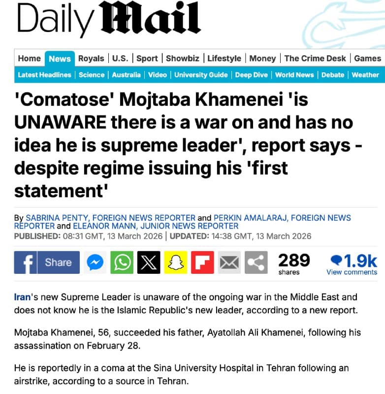 دیلیمیل از محتوای متنی پستهای کانال گزارش درآورده (خط ته تصویر) بزودی هم خبرگزاریهای دیگه بهش رفرنس میدن. ترامپ و هگست هم مشابه همین دیتاهای توی کانال رو مطرح کردند البته.
t.me/mamlekate/100734
t.me/mamlekate/101575
t.me/mamlekate/101637