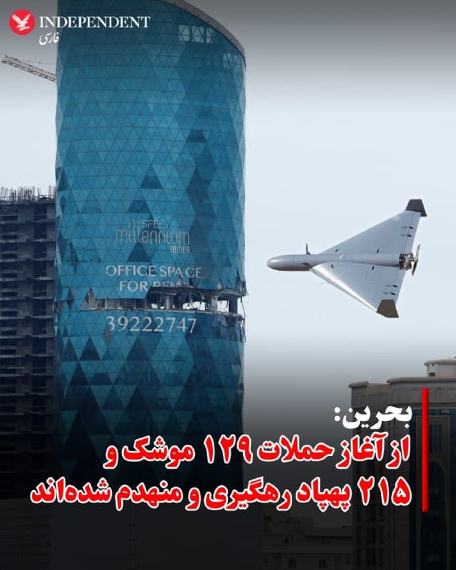 ⭕️ بحرین: از آغاز حملات ۱۲۹ موشک و ۲۱۵ پهپاد رهگیری و منهدم شدهاند
♦️مقامهای بحرین اعلام کردند که نیروهای این کشور از زمان آغاز حملات جمهوری اسلامی تاکنون ۱۲۹ موشک و ۲۱۵ پهپاد را رهگیری و منهدم کردهاند.
به گفته این مقامها، در نتیجه این حملات دستکم دو نفر در بحرین کشته شدهاند.
🇸🇦 Indypersian
🤖 @VahidOOnLine