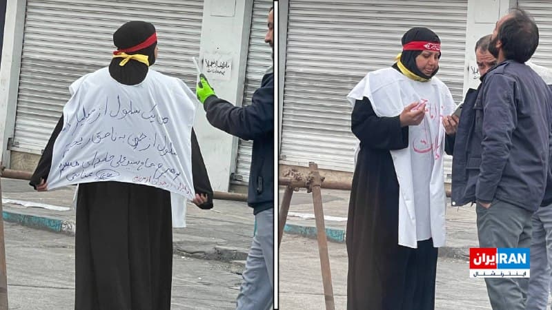 تصاویر رسیده به ایراناینترنشنال، زنی حامی حکومت را نشان میدهد که روی کفن بر تن خود نوشته: «من یک سلول از میلیاردها سلول از خون به ناحق ریخته رهبرم حاج سیدعلی خامنهای هستم.» او خود را اهل شهر مریانج استان همدان معرفی کرده و این متن را امضا هم کرده است.
🏁 🇬🇧 IranintlTV
🤖 @VahidOOnLine