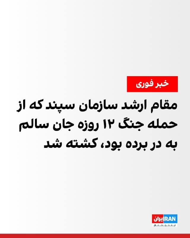 علی فولادوند، رییس اداره تحقیقات سازمان سپند، در حملات بامداد شنبه به شهر بروجرد به همراه اعضای خانواده خود کشته شد. او پیشتر در جریان جنگ ۱۲ روزه نیز یکبار هدف حمله قرار گرفته بود اما جان سالم به در برد. در آن حمله، همسرش، معصومه پیرهادی، کشته شد.
رسانههای ایران ضمن اعلام خبر کشته شدن علی فولادوند، او را «یک شهروند عادی» معرفی کردند. سازمان سپند مسئولیت برنامه نظامی هستهای جمهوری اسلامی را بر عهده دارد.
علی فولادوند اول اکتبر سال ۲۰۲۵ از سوی وزارت خارجه آمریکا تحریم شده بود. تاکنون تصویری از او منتشر نشده است.
🏁 🇬🇧 IranintlTV
🤖 @VahidOOnLine