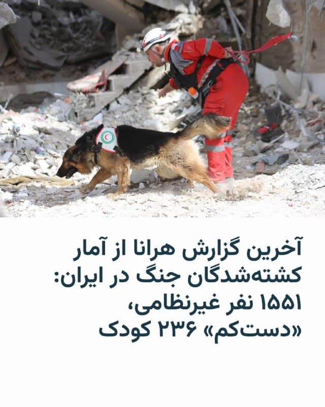 🔸خبرگزاری رویترز روز یکشنبه در مطلبی تازهترین آمار از کشتهها و قربانیان جنگ خاورمیانه در یک ماه اخیر را جمعآوری کرده است.
🔸در حالی که جنگ در ایران وارد پنجمین هفته خود میشود و پس از یک ماه بمباران شهرها در کشور از جمله تهران، پایتخت، همچنان ادامه دارد، سایت حقوق بشری هرانا مستقر در آمریکا میگوید که تاکنون ۳۴۶۱ نفر در ایران جان باختهاند که از این تعداد ۱۵۵۱ نفر غیرنظامی بودهاند، شامل «دستکم» ۲۳۶ کودک.
🔸در غیاب دسترسی اینترنتی کاملا آزاد به کشور و سانسور شدید اطلاعات توسط حکومت، هرانا آمار خود را با کمک گزارشهای میدانی، منابع محلی و منابع بیمارستانی تهیه میکند.
🔸روز جمعه فدراسیون بینالمللی صلیب سرخ تعداد کشتهها در ایران را دستکم ۱۹۰۰ نفر و تعداد مجروحان بمباران در کشور را ۲۰ هزار نفر اعلام کرد.
🔸در مقابل در کشور اسرائیل که هدف موشکباران تلافیجویانه ایران است تاکنون، بر اساس آمار اداره خدمات اورژانس در این کشور، ۱۹ نفر غیرنظامی کشته شدهاند.
🇺🇸 🇨🇿 RadioFarda
🤖 @VahidHeadline